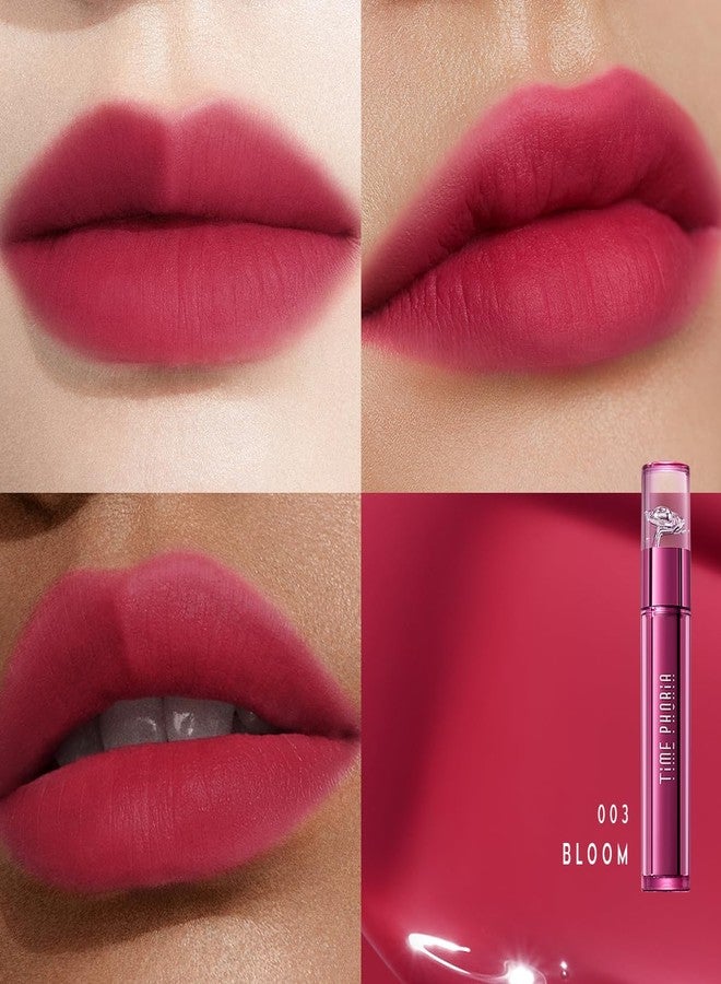 TIMEPHORIA Altera Blurring Lip Tint 003 Bloom, Reddish Pink Glossy to Soft Matte Finish, Blur Lip Lines, Weightless No-Sticky Airy Velvet Texture, Vibrant Hydrating Long-Lasting Lip Makeup - Image 3